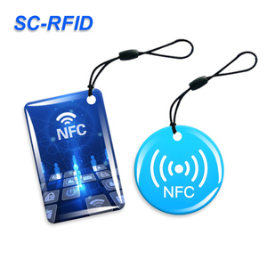 SC-RFID NFC 13.56MHz Access Control Hotel Key Fob Round Square QR <strong>Code</strong> Printing Epoxy Tag Keychain Card - Product Image 6