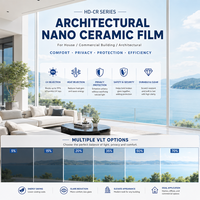 Film pour fenêtres noir de qualité 3M, 2 mil, en PET, design traditionnel, 1,52 x 30 m, film pour fenêtres de bâtiment, films décoratifs