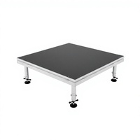 Plateforme de scène modulaire portable en aluminium 4x8 pieds, robuste, à montage rapide pour location événementielle et concerts