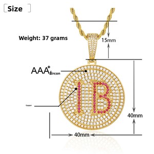 WS Christian Hip-hop Men's <strong>Coin</strong> Pendant Zircon Jewelry Luxury 18K Gold-Plated Exquisite Rapper <strong>Necklace</strong> 2026 Wholesale - Product Image 6
