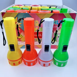 Customized Color Plastic Indoor Outdoor Use Led Flashlight Portable Mini LED Flashlight With Battery