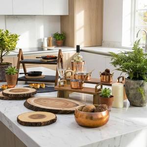 Bandeja Elevada de Madera de Acacia de 52x15x17 cm con Soporte para Buffet, Fiestas y Exhibición de <span class=keywords><strong>Tapas</strong></span> - Product Image 5