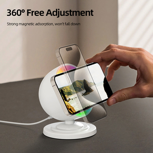 Sạc không dây từ tính để bàn 3 trong 1 Qi2 tích hợp loa <span class=keywords><strong>Bluetooth</strong></span> và đèn ngủ RGB OJD-136 - Product Image 4