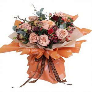 Papier d'emballage pour fleurs en PVC double face, épais, translucide, imperméable, pour la Saint-Valentin, emballage de bouquet d'amour, fournitures pour fleuristes - Product Image 5