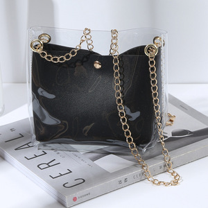 2024 nuova borsa da donna <span class=keywords><strong>messenger</strong></span> graziosa borsa da trasporto a tracolla piccola borsa quadrata di gelatina trasparente - Product Image 2