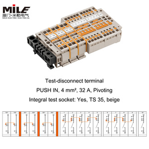 Weidmuller chịu nhiệt động cơ vít Push-in Din Rail khối thiết bị đầu cuối - Product Image 3