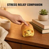 Jouet Squishy en forme de pain de tigre à remontée lente, motif visage de tigre mignon, anti-stress, décoration de bureau, cadeau