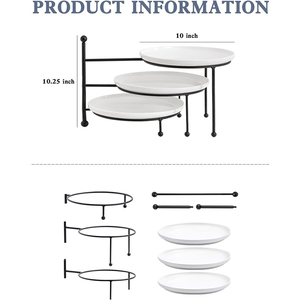 Custom Multi-Layer Tiered Serving Stand Dessert Holder Rack For Food <strong>Tray</strong> Snack <strong>Candy</strong> Fruit <strong>Metal</strong> Stand - Product Image 2