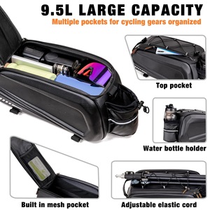 Sac de Selle de Vélo Portable en EVA Imperméable avec Fermeture Éclair, Sac de Porte-Bagages Arrière pour VTT, Vente en Gros Usine - Product Image 3
