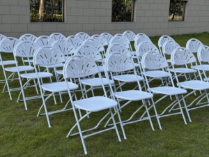 Silla plegable con ventilador blanco para bodas, comedor comercial de plástico duradero de nuevo diseño popular al por mayor, jardín al aire libre, fiesta de eventos - Product Image 6