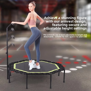 Trampolín Octagonal Plegable y Resistente <span class=keywords><strong>para</strong></span> <span class=keywords><strong>Gimnasia</strong></span> de Adultos, Mini Trampolín con Asa <span class=keywords><strong>para</strong></span> Ejercicio en Interiores - Product Image 5