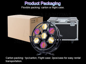 إضاءة مسرح LED بتأثير الهالة سداسية الشكل بقوة 7×60 واط، 3200 كلفن أبيض دافئ - Product Image 5