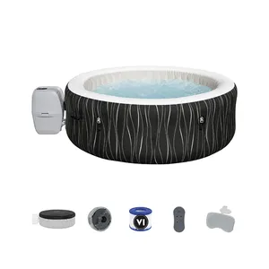 2024 Bestway 60059 Spa Hollywood Luxe airjet massage Inflatable bồn tắm Whirlpool với đèn LED bồn tắm nước nóng