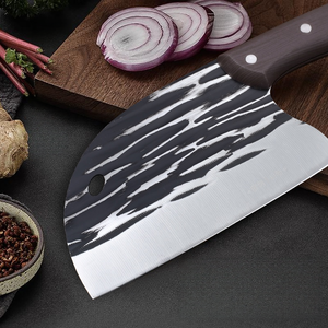 Cuchillo de carnicero de alta calidad, de acero forjado, para cortar huesos y carne, de 6 pulgadas, con mango de imitación de madera PP, fácil de limpiar, OEM. - Product Image 3