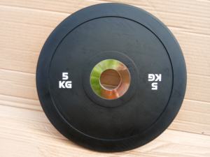 Plaques de poids de musculation <span class=keywords><strong>en</strong></span> caoutchouc avec logo personnalisé, compétition, 5 kg, durables, noires, entraînement physique, <span class=keywords><strong>fonte</strong></span> - Product Image 6