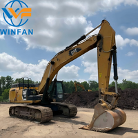 Excavatrice de construction Caterpillar d'occasion Cat 349E avec pompe hydraulique Caterpillar d'origine pour la construction de barrages et les travaux de régulation fluviale