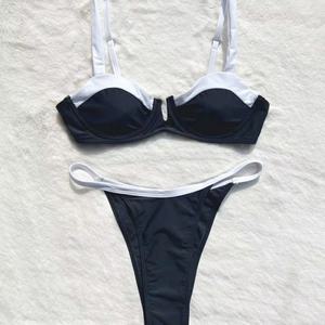 ชุดว่ายน้ำวันพีซสำหรับผู้หญิงลายพิมพ์ดอกไม้แบบเรียบหรู พร้อมระบายชายกระโปรงและสายสปาเก็ตตี้แบบมีโครง - Product Image 4