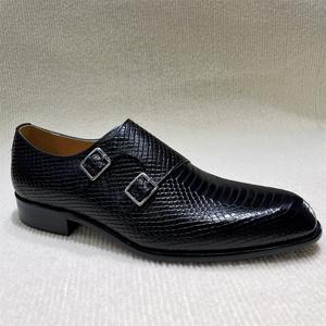 Costume de mariage d'affaires à double boutonnage en cuir de vachette de qualité supérieure, associé à des chaussures en cuir décontractées - Product Image 6