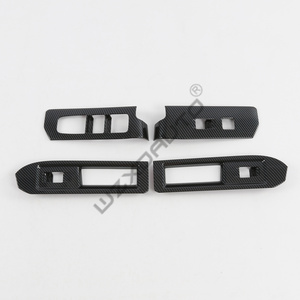 WZXD Carbon Fiber Cover Interior Trim Kit Power <b>Window</b> Switches Door Trim Cup Holder Covers for - Product Image 4