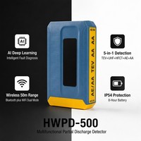 Detector de Descargas Parciales Todo en Uno Haowei HWPD-500 con Pantalla LCD, UHF, TEV, HFCT, AE, AA, Analizador Ultrasónico de Contacto de 20kHz-300kHz