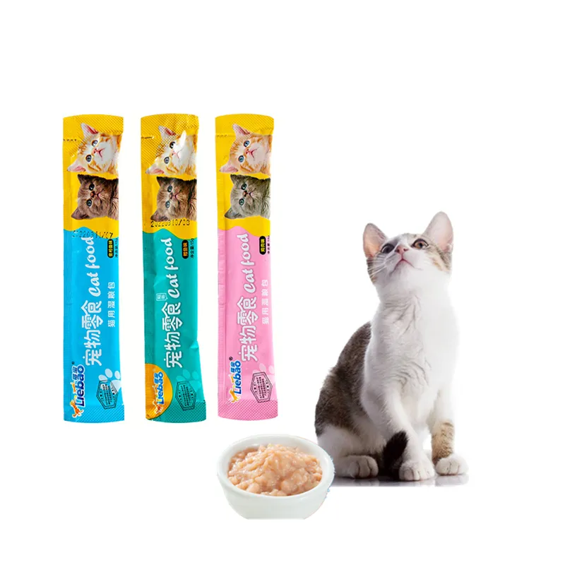 Crème nourrissante personnalisée pour les chats, produit de qualité supérieure, liquide, viande humide, aliments adorables, snacks pour chat, 15g
