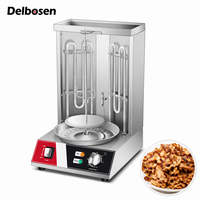 Grill électrique vertical commercial Blios2800W 220V en acier inoxydable pour extérieur, maison, restaurant, hôtel, restauration, shawarma, kebab