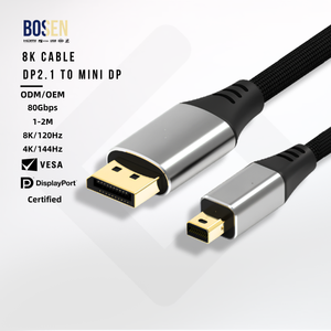 Cable DP 2.1 a Mini DP Macho a Macho, Cable de Datos y Video DisplayPort 8K 120Hz para Monitor, Proyector, Laptop - Product Image 1
