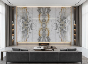 Dalle de quartzite naturel Lotus Moonlight, pierre exotique rétroéclairée pour mur d'accentuation luxueux et décoration intérieure - Product Image 6