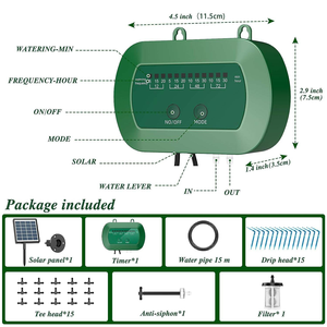 Système d'arrosage automatique solaire pour plantes, mode vacances, kit d'irrigation goutte à goutte écologique BSV-IC007 - Product Image 2
