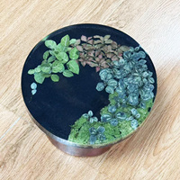Artisanat en résine fait à la main pour meubles de maison Table en résine avec fleur séchée pour la maison Table à thé ronde Table à manger basse