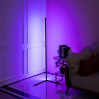 Lampe d'angle LED moderne nordique Chuse, RGB, télécommande, ambiance contemporaine, lampe sur pied pour usage au bureau
