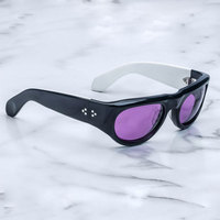Montures de lunettes en acétate de tortue classique Mazzucchelli, fabriquées à la main en Italie