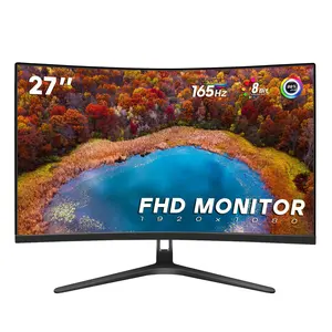 Nhà Máy Bán buôn FHD Độ phân giải 27 inch Cong LCD PC chơi Game Màn hình 165Hz LED máy tính để bàn Màn hình máy tính