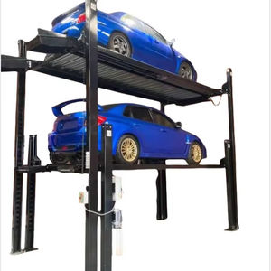 Triple Stack empat tiang baja & plastik pengangkat parkir mobil 3 tingkat Mode penggerak Motor peralatan garasi untuk tempat parkir mobil - Product Image 1