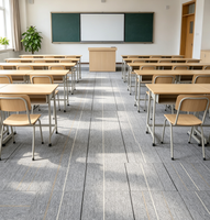 Dalles de moquette modulaires pour bureau 60x60 avec support en PVC, insonorisantes et résistantes aux taches, pour salle de conférence