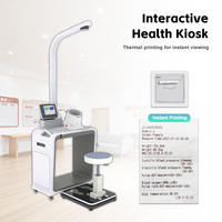 Kiosque de contrôle corporel entièrement automatique, appareil médical à écran tactile pour des tests de santé rapides dans les halls d'hôpitaux et les salles communautaires