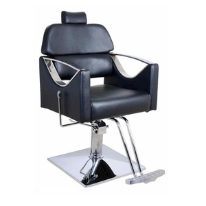 Modern <b>Black</b> Foldable Luxury Golden Salon Barber Chair with Leather Seat for <b>School</b> and Gym Use - Product Image 1
