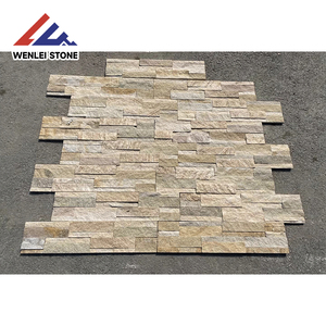 Gạch đá tự nhiên màu vàng gỉ, xám, đen, kiểu đá phiến Trung Quốc dùng ốp tường ngoài trời - Product Image 2