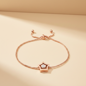 Bracelet minimaliste en acier inoxydable 316L plaqué or 18 carats, résistant à l'eau, non ternissant, bijoux de mode en gros, motif étoile - Product Image 4