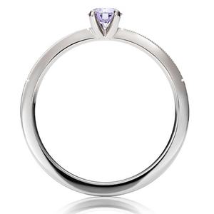 แหวนหมั้นควอตซ์ลาเวนเดอร์ทอง 18K ชุดเครื่องประดับชั้นดีพิเศษสำหรับงานแต่งงานและงานปาร์ตี้ - Product Image 3