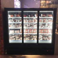 Réfrigérateur commercial à porte vitrée avec refroidissement par air, série DDB, congélateur multi-étagères pour épicerie