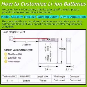 Batterie Lipo 405888 4.35V 3200mAh, cellule au lithium polymère, fournisseur d'origine, cellules de batterie pour ordinateur portable OEM pour Dell K5XWW - Product Image 6