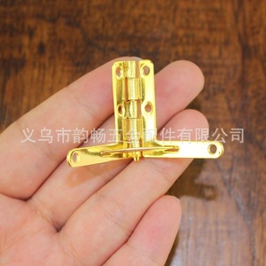 Charnière de meuble Yunchang 30x33mm, argent, or, bronze antique, fer plaqué, charnière à ressort pour support de boîte en bois - Product Image 4