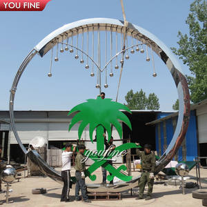 YOUFINE Scultura Decorativa a Forma di Campana in Acciaio Inossidabile con Orologio da Terra per Piazze Commerciali e Aree Urbane - Product Image 5