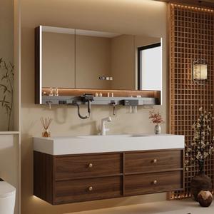 Gabinete de Baño con Espejo Inteligente y Lavabo Integrado, Estilo Antiguo de Song, para un Baño con Belleza y Orden - Product Image 4