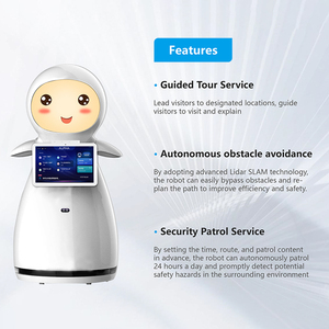 Dịch vụ hiệu quả ai tiếp nhận thông minh chào đón Robot thời gian thực khách truy cập theo dõi đa ngôn ngữ hỗ trợ 13.3 "Màn hình trở ngại - Product Image 1