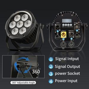 Luz LED Par Impermeable IP65 RGBWA UV 6 en 1 7x18w para Exteriores, Ideal para Escenarios y Eventos - Product Image 4