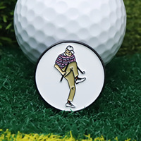 Fournisseur direct d'accessoires de golf : Clip magnétique créatif en métal pour casquette avec marqueur de balle en émail