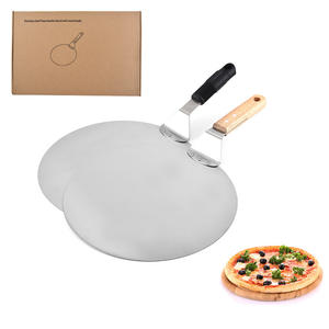 <span class=keywords><strong>Pelle</strong></span> ronde à <span class=keywords><strong>pizza</strong></span> pour tarte à gâteau en acier inoxydable de 12 pouces <span class=keywords><strong>Pelle</strong></span> à gâteau en <span class=keywords><strong>bois</strong></span> pour le transfert de <span class=keywords><strong>pizza</strong></span> - Product Image 1