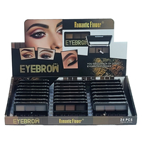 Nouveau design en gros 3 couleurs de maquillage poudre pressée imperméable à l'eau à haute teneur en pigments poudre à sourcils en stock